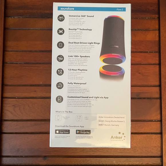🍬Sold! 🍬Anker Soundcore Flare 2 Bluetooth Speaker - Picture 3 of 4